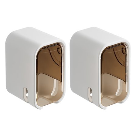 Badeværelse Pladsbesparende Elektrisk Tandbørsteholder Stand Med Beskyttende Låg Vandtæt Design Til Flere Børstemodeller