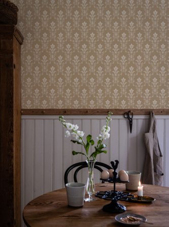 Duro Tapet, Hudiksvalls Teater 037-24 Gammalsvenska Papper, L, Beige, Färg & tapeter