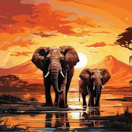 5D diamantmålning djur full DIY rund diamant fyrkantig diamant väggkonst-1