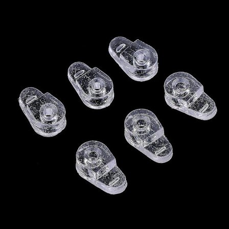 100 stk. Plastglasbeslag Transparent Spejl Skab Fix Klips