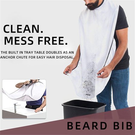 Barberingsforkle for menn, barberingsforkle med gjennomsiktig sugekopp, barberingsforkle for skjeggtrim, barberingsforkle for skjeggstyling