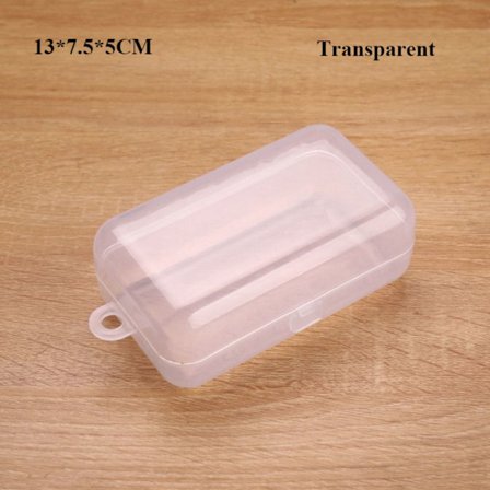 Oppbevaringsboks Smykker Perler Beholder TRANSPARENT 13X7,5X5CM