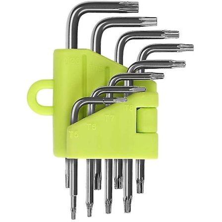 Offset Torx Nøgle, 8 Dele Torx Allen Nøgle Sæt, Stjerne Skruetrækker T5 T6 T7 T8 T9 T10 T15 T20