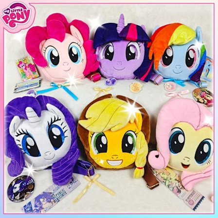 My Little Pony -reppu, korttikotelo, tyttöjen lasten olkalaukku, söpö pehmolelu, yksi- ja tuplaolkalaukku, lahja