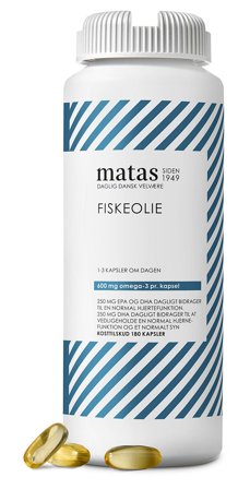 Matas Striber Fiskeolie 1000 mg 180 kaps., Helse & Madvarer, Kosttilskud, Fiskeolie & Omega 3