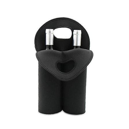 Vin Champagne Flaskeveske Dobbel-flaske Isolert Neopren Tote Bæreveske Øl Vannbokser Flaske Drikke Bæreveske