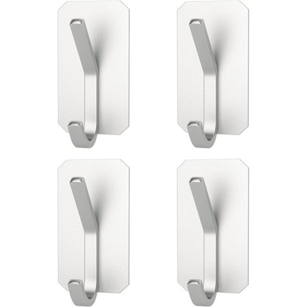 4 Stykker Klæbende Krog 3M Klæbende Vægkrog Badeværelse Køkken Kontor