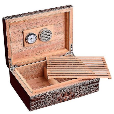 Fugtighedsbevarende Cigaræske Krokodille Cedertræ Holder 50 stk