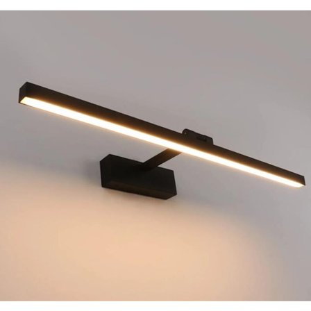 Badrumsspegellampa modern minimalistisk LED-spegellampa - svart, 50 cm, 10 W, 1 st - Perfet