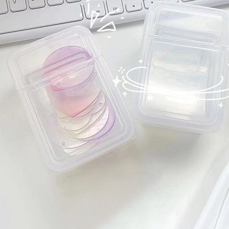 Liten størrelse Oppbevaringsboks Kortholder Klistremerke Skrivesaker Transparere