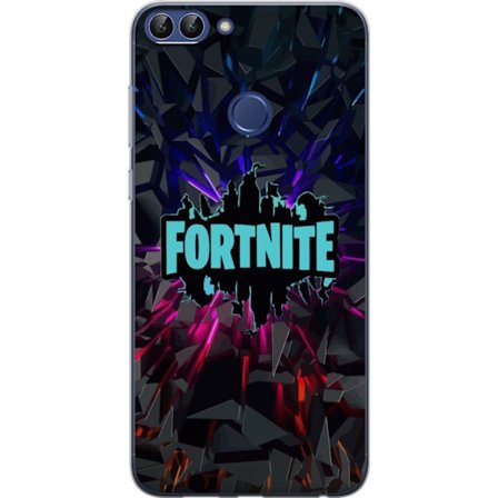 Kompatibelt Mobildeksel til Huawei Huawei P smart Inspirert spilllogo design med eksplosive former, neonlys og dynamisk energi for moderne spillerom