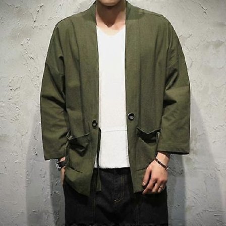 Broderet Haori Kimono Harajuku Japansk Stil Plus Størrelse Mænd Samurai Kostume Yukata Asiatisk Tøj Cardigan Damejakke