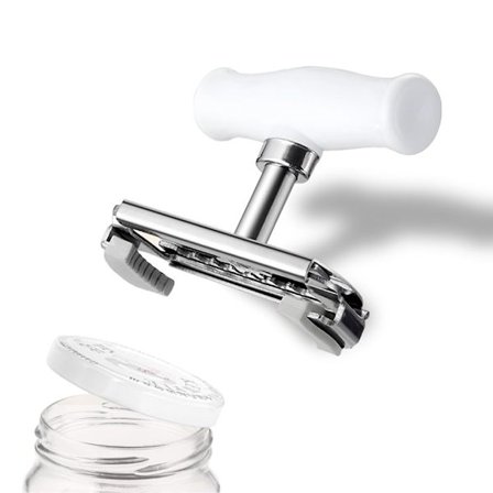 (vit) Ubesværet dåseåbner til gigt - Dåseåbner Flaskeåbner til svage hænder, Justerbare greb Dåseåbner til seniorer