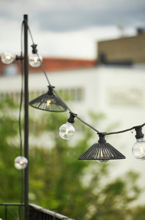 Jotex - Lampeskjerm Vide 38 cm Black mdf / metall - Kjøp Utebelysning hos Jotex