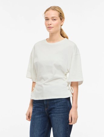 Vila Viepima S/S Top - Cream - S