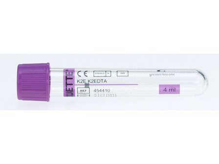 VACUETTE Vacuette Lila EDTA K2 5/4ml 50/fp - Lyreco - Sjukvård och omsorg > Lab och analys > Provrör - Vacuette