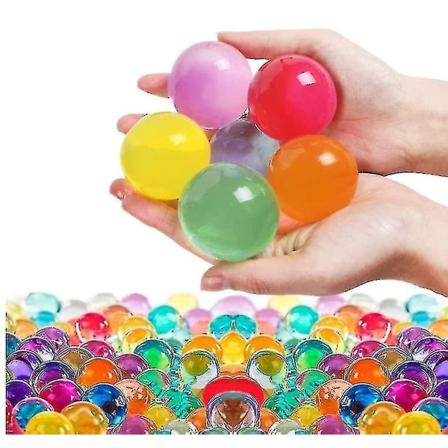 Store hydrogelperleformede store 3-4 cm krystaljordsvandperler