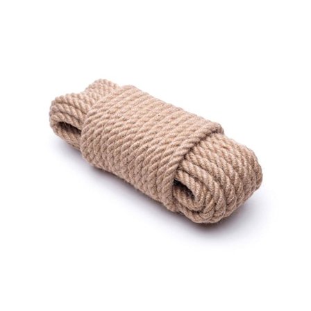 JUTE TAU 14mm 10m Tauverk Naturhamp Hampetau Trekketau