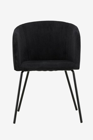 Venture Home - Spisestol Berit - Svart - Armstoler - Fra Homeroom