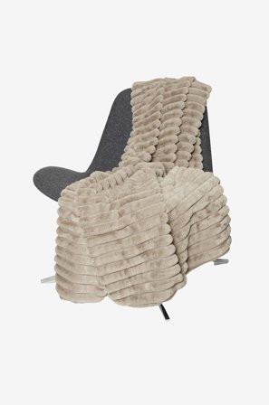 Skinnwille - Pledd Stripy - Beige - Tepper & pledd - 120X180 - Fra Homeroom