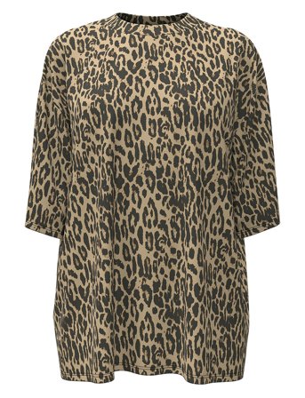 Object Objlaura Gima 2/4 Oversize T-Shirt E Div - Brown - S