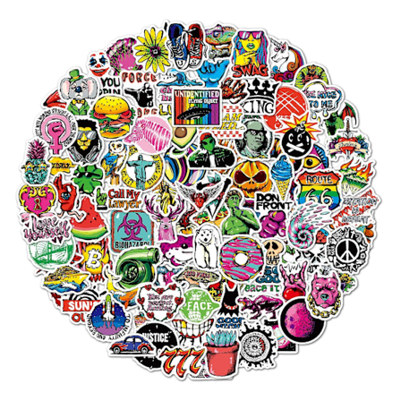 100 Blandede Vandtætte Vinyl Klistermærker Æstetiske Klistermærker til Laptop Telefon Scrapbog Vandflaske Skateboard Klistermærker