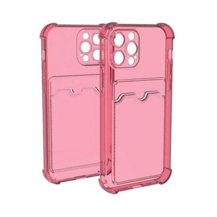 iPhone 12 Pro TPU Shockproof Protective Wallet Case Pink