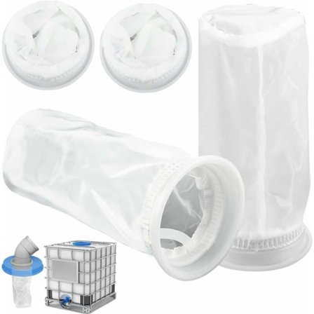Sett med 4 nylon IBC-filter for 1000 liter IBC regnvattentank, nylon IBC-lokk passende for IBC regnvattentank - MODOU