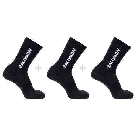 Salomon - Chaussettes Everyday Lite Crew 3-pack - Black - 45-47