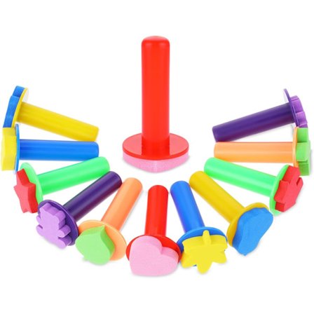 12-pack målarpenslar av skumgummi, svampborstar, skumborstar, målarpenslar av skumgummi, målarstämplar, hantverkssvampar för målning