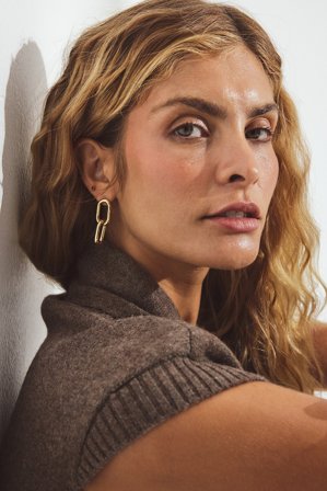 NA-KD vergoldete doppelte Creolen - Vergoldeter Schmuck - Gold - One Size