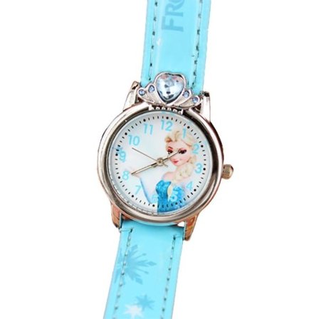 Kids Frozen Watch Fashion Quartz Watch Cartoon Watch Födelsedagspresenter Ljusblå