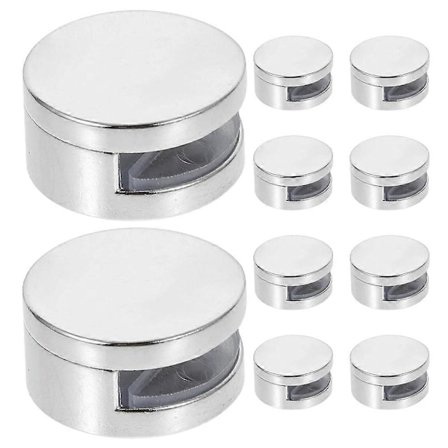 10 stk. kraftige speilklemmer for veggglass, glassklemmer, speilhengebraketter for vegg