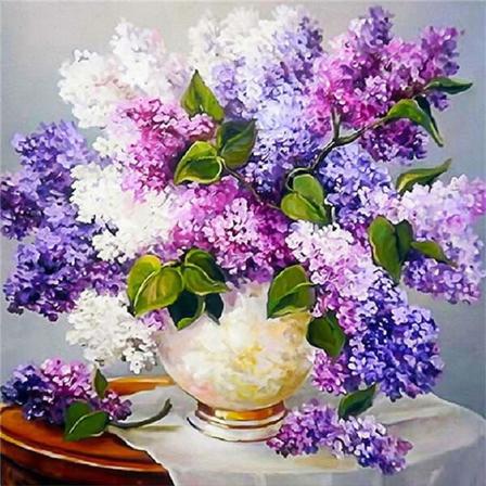 30 x 40 cm, Hortensia Diamantmaleri Broderi Diamant Peintur