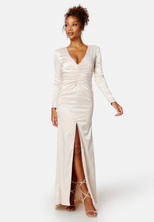 Bubbleroom Occasion Hyntecia Satin Gown Champagne Klær
