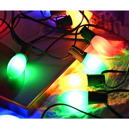 C7 Flerfargede Julelys Vintage Juletrelys Innendørs