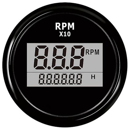 Båt LED Digital Turteller Motor Timeteller Utenbords Rv RPM Måler