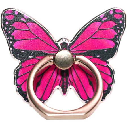 Fjäril Mobiltelefon Ringholder Stativ Sød Telefon Ring Greb Holder 360° Rotation Telefon Ringholder Fingerstøtte Kompatibel med iPhone, Samsung, Alle