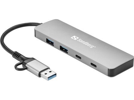 Sandberg USB-C/A to 2xUSB-A+2xUSB-C Hub