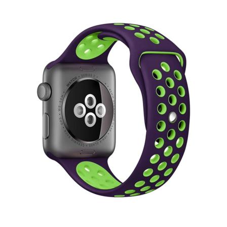 För Apple Watch 42/44mm L Silikon Sport Klockarmband Lila
