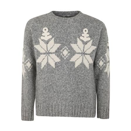 Etro, Round-neck Knitwear Grijs, Heren, Maat:L