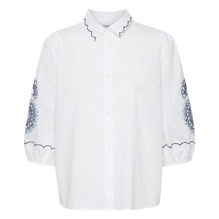 Saint Tropez Lavya shirt Hvid, Dame Bluser