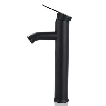 Matt svart kran Koppar Badrum Diskho Blandare Kran Matt Varm Kallt Vatten Handfat Kran Elegant och Retro Design Enhåls Spak Kran Hållbar Handfat