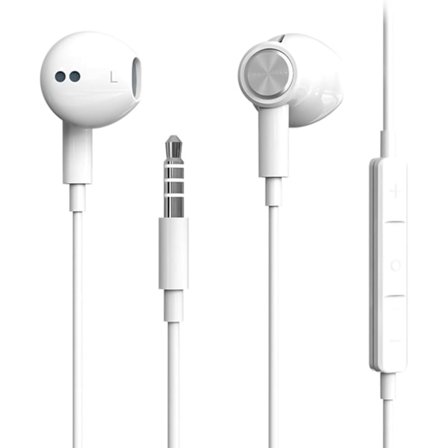 Ljudisolerande In-Ear Hörlurar med Mikrofon för iPhone, iPod, iPad, MP3, Huawei, Lätta Hörlurar med Volymkontroll och 3.5mm Jack