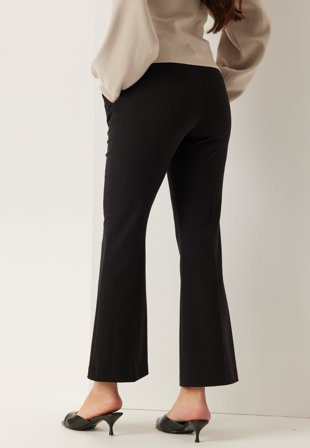BUBBLEROOM - Kick Flare Trousers - Black