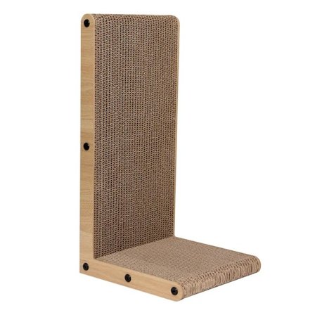 /EA/Kattklösbräda, 40 cm L-formad väggmonterad kattklösbräda, kartongkattklösbräda med boll, för inomhuskatter