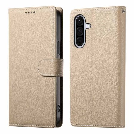Til Samsung Galaxy A17 5G Telefon Cover Magnetisk Lukning Litchi Korn Læderpung Telefon Beskyttende Cover