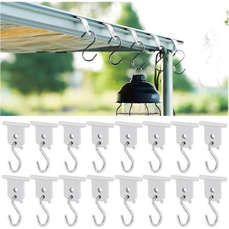 16 stk. RV Rørkroker - Rørremskroker, S-krok, 2 Hulls Justerbar Krok