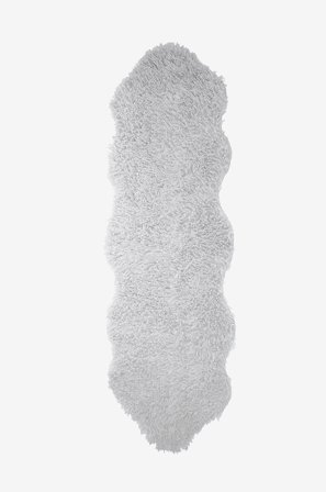 Skinnwille - Tæppeimitation Wooly 180cm - Grå - Skind & skindtæpper - 60X180 - Fra Homeroom