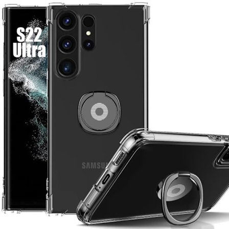 Coque - Booling - för Samsung Galaxy S22 Ultra - Stöttålig - Transparent - Justerbart stöd